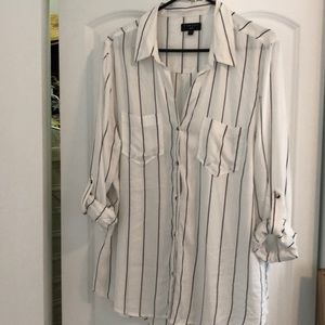 Ladies long sleeve button blouse.